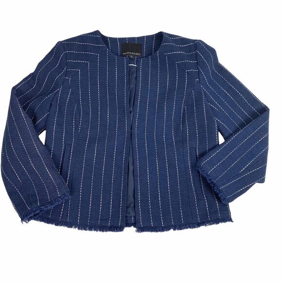 Banana Republic Boucle Textured Open Front Jacket size 6  NEW - Picture 3 of 11